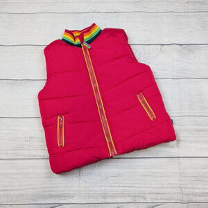 2/3 Little Bird Rainbow Trim Puffer Vest